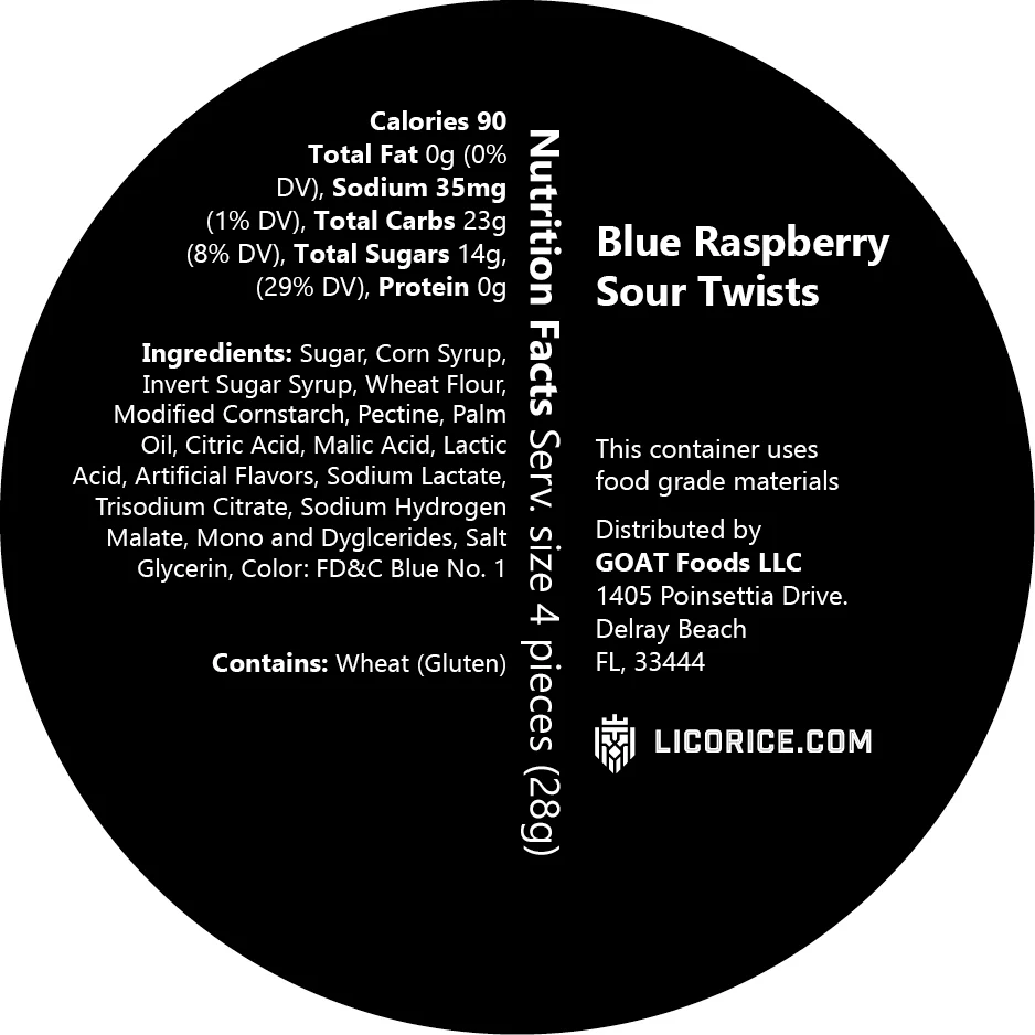 Blue Raspberry Sour Twists Licorice - Image 3